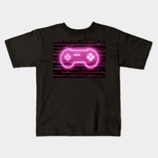 Neon Gaming Controller for Gamer Kids T-Shirt